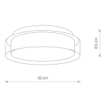 Lampa sufitowa PAN LED S 8173 Nowodvorski 30cm IP44 - zdjęcie dodatkowe 2