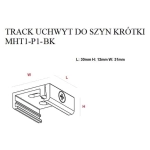 UCHWYT DO SZYN KRÓTKI BIAŁY MHT1-P1-WH MaxLight - zdjęcie dodatkowe 1