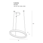 Luxury P0369D lampa wisząca złota ściemnialna MaxLight