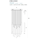 Organic Gold P0242D Lampa wisząca ściemnialna MaxLight