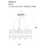 PRINCE P0421 LAMPA WISZĄCA DUŻA MaxLight - zdjęcie dodatkowe 2