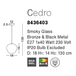 Lampa wisząca CALDAS LE41925 Luces Exclusivas - zdjęcie dodatkowe 3