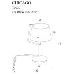Lampa stołowa CHICAGO T0030 chrom MAXlight - zdjęcie dodatkowe 1
