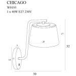 Kinkiet CHICAGO I W0195 chrom MAXlight - zdjęcie dodatkowe 1