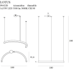 LOTUS P0422D LAMPA WISZĄCA MaxLight - zdjęcie dodatkowe 2