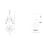 Lampa wisząca Mantra Tiffany Chrome 3850MA - zdjęcie dodatkowe 3