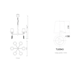 Lampa wisząca Mantra Tiffany Chrome 3851Ma - zdjęcie dodatkowe 3