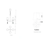 Lampa wisząca Mantra Tiffany Chrome 3852MA - zdjęcie dodatkowe 2