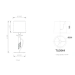 Lampa biurkowa Mantra Tiffany Chrome 3868MA - zdjęcie dodatkowe 1