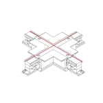 Łącznik krzyżowy wpuszczany biały CTLS RECESSED POWER X CONNECTOR WHITE 8678 Nowodvorski - zdjęcie dodatkowe 1