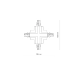 Łącznik krzyżowy wpuszczany biały CTLS RECESSED POWER X CONNECTOR WHITE 8678 Nowodvorski - zdjęcie dodatkowe 3