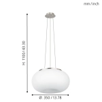 Lampa wisząca 2pł OPTICA 86814 EGLO