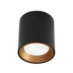 TUB C0211 LAMPA SUFITOWA OKRĄGŁA CZARNA + PIERŚCIEŃ OZDOBNY ZŁOTY RC0155/C0156 GOLD MaxLight - zdjęcie produktu