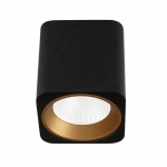 TUB C0212 LAMPA SUFITOWA KWADRATOWA CZARNA + PIERŚCIEŃ OZDOBNY ZŁOTY RC0155/C0156 GOLD MaxLight - zdjęcie produktu