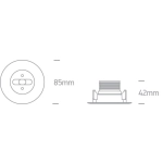 EMERGENCY RECESSED 3W 230V 3hrs 89002 ONE LIGHT