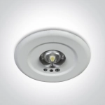 EMERGENCY RECESSED 3hrs 3W LED 230v SELF TEST 89002C ONE LIGHT