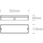WHITE 5W EMERGENCY M3hrs IP65 230v 89404 ONE LIGHT