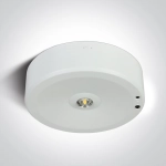 WHITE LED 3W EMERGENCY 3hrs 230v SELF TEST 89412/W ONE LIGHT