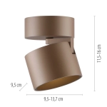Lampa sufitowa Pure Cup Brązowa 6226-97 Paul Neuhaus
