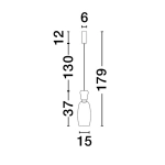 Lampa wisząca PERENE LE44463 Luces Exclusivas - zdjęcie dodatkowe 2