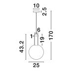 Lampa wisząca JAVIER LE44479 Luces Exclusivas - zdjęcie dodatkowe 2