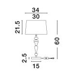 Lampa stołowa ALEM LE44203 Luces Exclusivas - zdjęcie dodatkowe 2