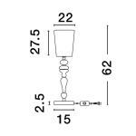 Lampa stołowa ALEM LE44206 Luces Exclusivas - zdjęcie dodatkowe 2