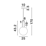 Lampa wisząca JAVIER LE44484 Luces Exclusivas - zdjęcie dodatkowe 2