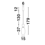 Lampa wisząca PERENE LE44464 Luces Exclusivas - zdjęcie dodatkowe 3