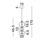 Lampa wisząca LUIS LE44221 Luces Exclusivas - zdjęcie dodatkowe 3