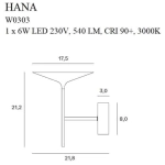 KINKIET CZARNY HANA W0303 MaxLight - zdjęcie dodatkowe 2