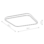Plafon IP44 AGNES SQUARE LED WHITE 64W 63 cm 8133 4000K Nowodvorski - zdjęcie dodatkowe 1