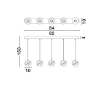 Lampa wisząca CUYO LE44720 Luces Exclusivas - zdjęcie dodatkowe 2