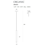 ORGANIC P0459 LAMPA WISZĄCA ZŁOTO SZCZOTKOWANE MaxLight