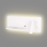 Superior W0291l Kinkiet Z Gniazdem Usb I Ładowarką Indukcyjną Biały MaxLight