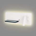 Superior W0291l Kinkiet Z Gniazdem Usb I Ładowarką Indukcyjną Biały MaxLight