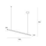 Trio 1 P0475D Lampa Wisząca Złota Ściemnialna MaxLight