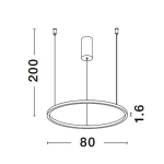 Lampa wisząca TOLUCA 80cm LE42784 Luces Exclusivas - zdjęcie dodatkowe 3