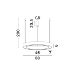 Lampa wisząca SONORA 60cm LE42809 Luces Exclusivas - zdjęcie dodatkowe 2