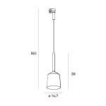 MAXLIGHT S0018 lampa do szynoprzewodu TULIPE Czarna - zdjęcie dodatkowe 1