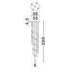 Lampa wisząca CUTERVO LE44601 Luces Exclusivas - zdjęcie dodatkowe 2