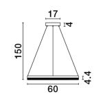 Lampa wisząca ACACIO LE43556 LUCES EXCLUSIVAS - zdjęcie dodatkowe 1