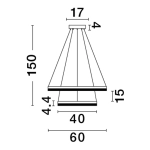 Lampa wisząca ACACIO LE43557 LUCES EXCLUSIVAS - zdjęcie dodatkowe 1