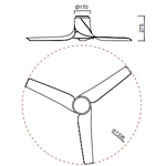 Wentylator sufitowy LED Mantra Ushuaia 8719MA - zdjęcie dodatkowe 2