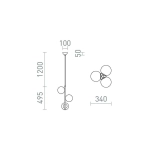 Lampa wisząca ETHERIA R14484 Rendl light studio