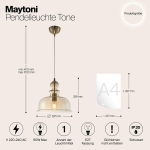 Lampa wisząca Tone P001PL-01BZ Maytoni - zdjęcie dodatkowe 4