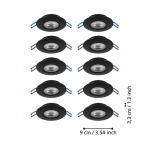 GEDREZ Oprawa do zabudowy zestaw 10XLED-CCT Ø90 Czarny 300192 EGLO