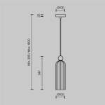 Lampa wisząca Pendant Lamp Antic MOD302PL-01GR Maytoni - zdjęcie dodatkowe 3