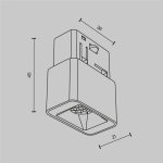 Lampa szynowa Points S Exility 3000K 2W 24° TR100-2-2W3K-S-B Maytoni - zdjęcie dodatkowe 4