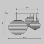 Lampa sufitowa Reels MOD268CL-03B Maytoni - zdjęcie dodatkowe 5